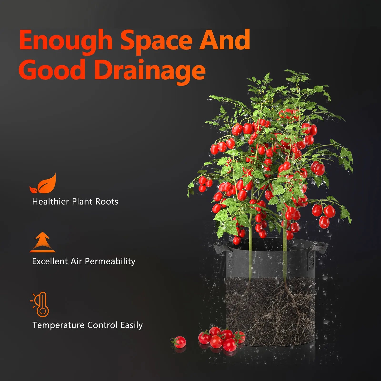 Leafaro™ RootBag Pro 5er Set | Atmungsaktive Pflanzsäcke für Indoor Gardening