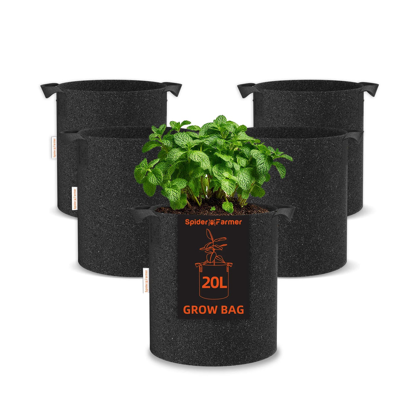 Leafaro™ RootBag Pro 5er Set | Atmungsaktive Pflanzsäcke für Indoor Gardening