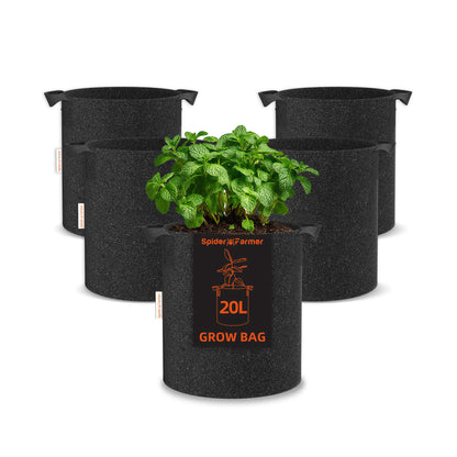 Leafaro™ RootBag Pro 5er Set | Atmungsaktive Pflanzsäcke für Indoor Gardening