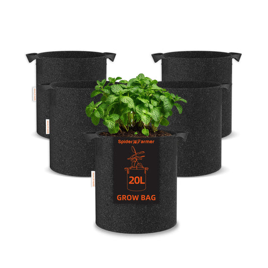 Leafaro™ RootBag Pro 5er Set | Atmungsaktive Pflanzsäcke für Indoor Gardening