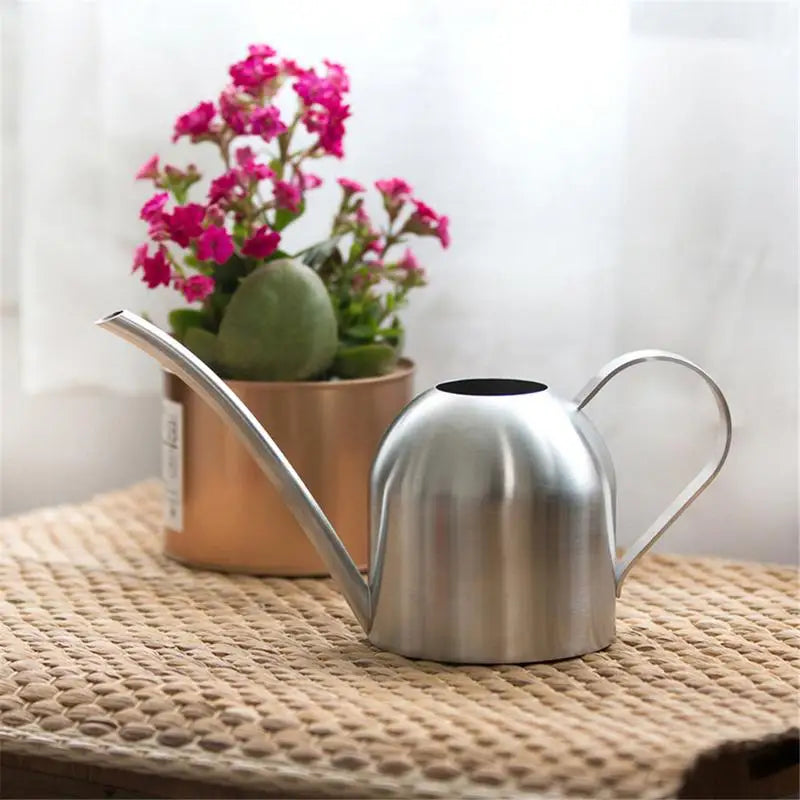 Edelstahl Gießkanne Garten Topf Kleine Gießkanne Indoor Sukkulente Lange Bewässerung Blumen Kessel 500Ml # Cw