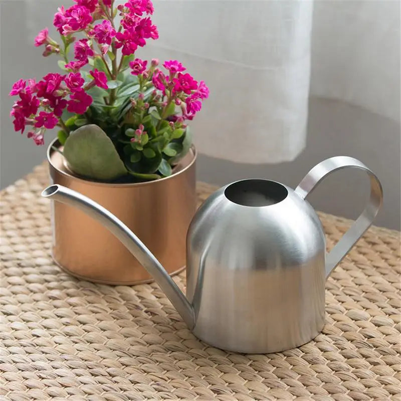 Edelstahl Gießkanne Garten Topf Kleine Gießkanne Indoor Sukkulente Lange Bewässerung Blumen Kessel 500Ml # Cw