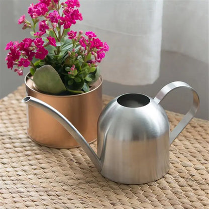 Edelstahl Gießkanne Garten Topf Kleine Gießkanne Indoor Sukkulente Lange Bewässerung Blumen Kessel 500Ml # Cw