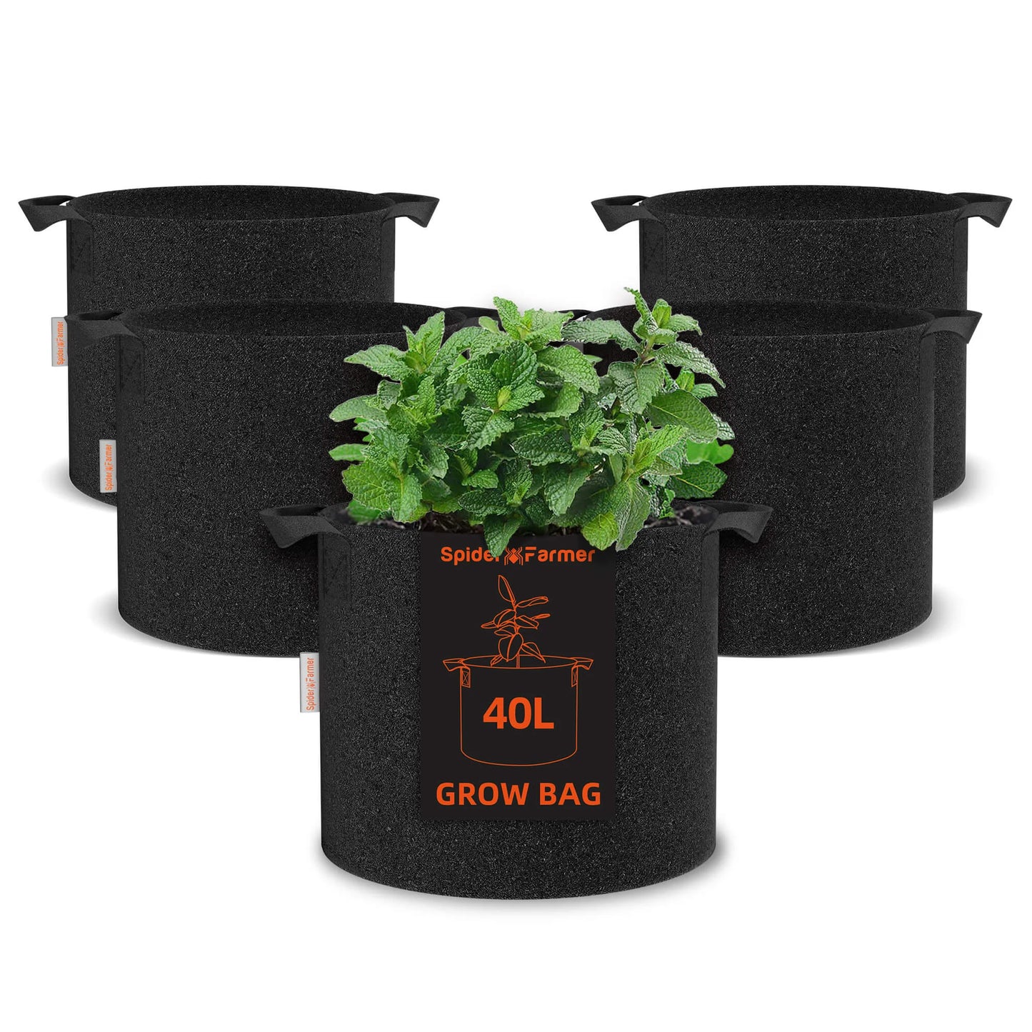 Leafaro™ RootBag Pro 5er Set | Atmungsaktive Pflanzsäcke für Indoor Gardening