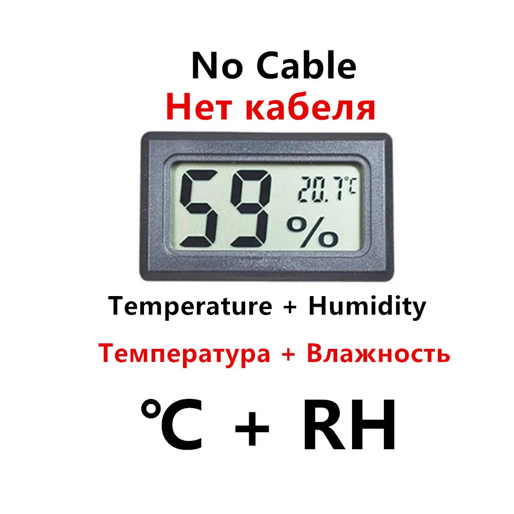Mini LCD Digital Thermometer Hygrometer Temperature Indoor Convenient Temperature Sensor Humidity Meter Gauge Instruments Cable