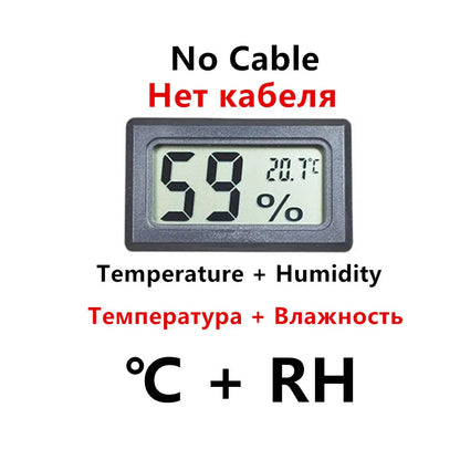 Mini LCD Digital Thermometer Hygrometer Temperature Indoor Convenient Temperature Sensor Humidity Meter Gauge Instruments Cable