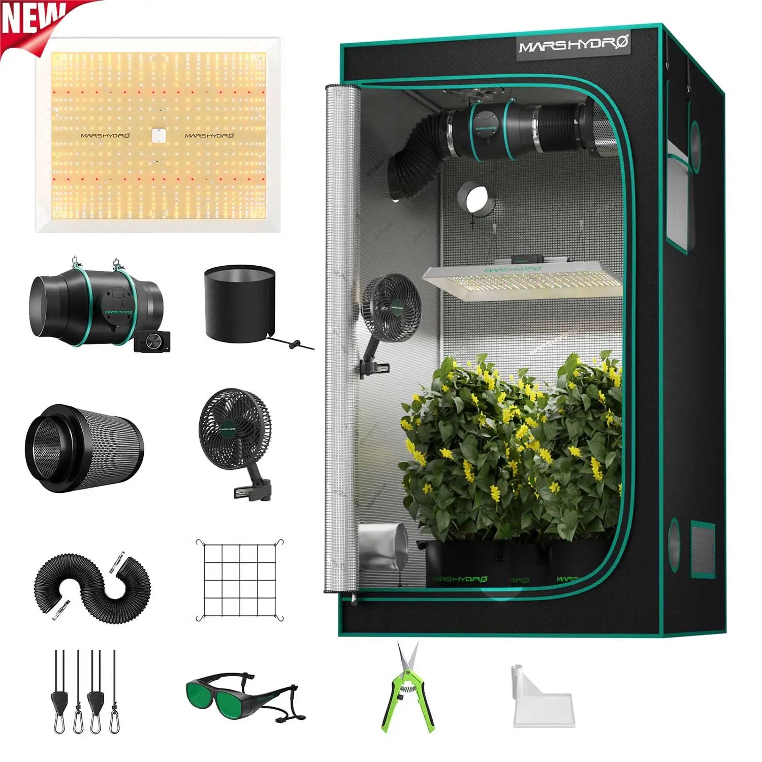 Leafaro™ Growbox Complete | Komplettset Growboxen mit LED & Belüftungssystem & Co.