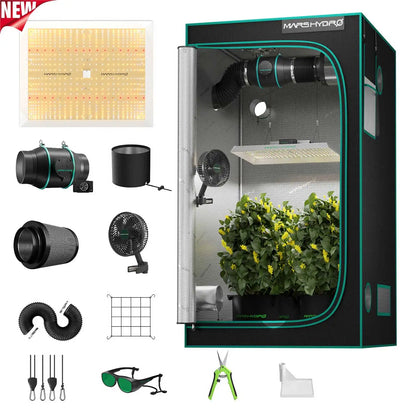 Leafaro™ Growbox Complete | Komplettset Growboxen mit LED & Belüftungssystem & Co.