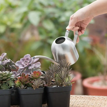 Edelstahl Gießkanne Garten Topf Kleine Gießkanne Indoor Sukkulente Lange Bewässerung Blumen Kessel 500Ml # Cw