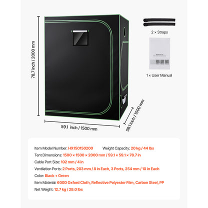 Leafaro™ GrowTent Pro | Premium Growzelt für Indoor Gardening (7 Größen)
