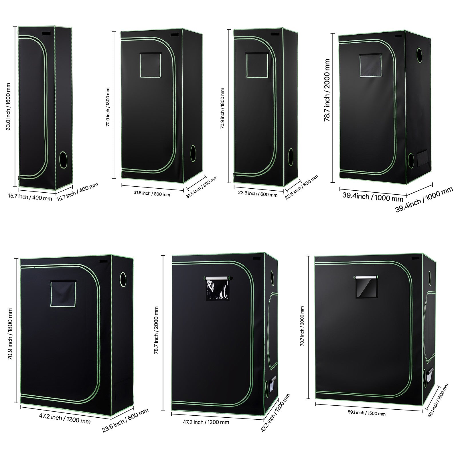 Leafaro™ GrowTent Pro | Premium Growzelt für Indoor Gardening (7 Größen)